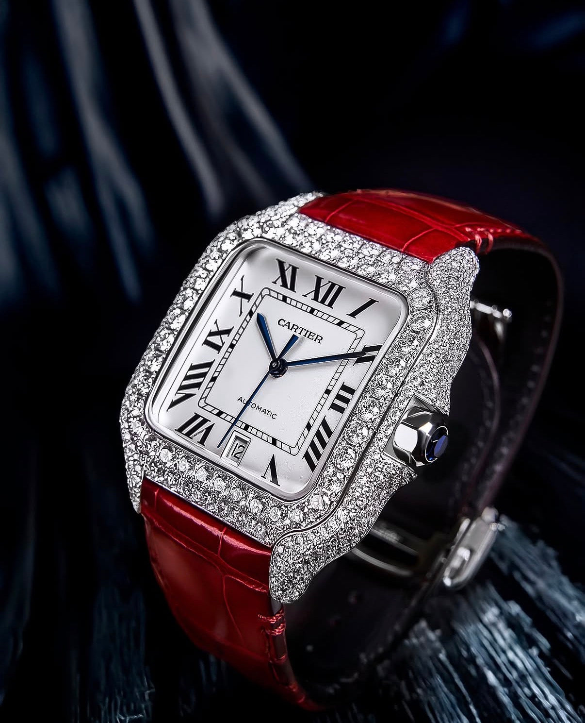 Cartier Santos, VVS , Correa Roja